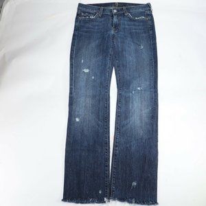 7 FOR ALL MANKIND Women Bootcut Denim Blue Jeans S